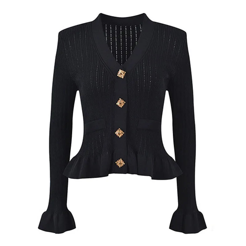 Jamerary Zweiteiler Damen – Eleganter Strick-Cardigan & Fishtail-Rock